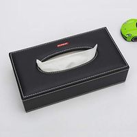 T-ZJHC Car car Tissue Box seat car Interior Supplies Creative Paper Box car with Tray Set, Black Metal Standard