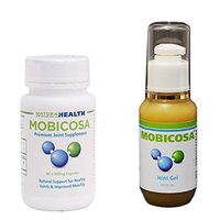 Mobicosa® Premium Joint Supplement 500mg 80 Capsules - Anti-inflammatory Omega-3 Essential Fatty Acids - Mobicosa® Joint Gel 100 Ml Pain Fighting Package - Fast-Acting Topical Pain Relief Gel