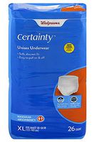 Walgreens Certainty Unisex Underwear, Maximum Absorbency X-Large 26 ea (1)