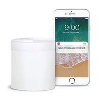 Large Supplements Organizer for One Month's Supply, KIGI Moistureproof Vitamin Pill Organizer with Large Compartments Labels Travel Pill Storage Dispenser Medication Case(White 3.1 * 3.4Inch)