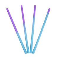Color Changing Beautiful Plastic Straws - Changes from Pink to Purple - Changes Color When Sipping a Cold Drink! Perfect for Shakes & Smoothies! Frozen Dessert Supplies - Fast Shipping! 50 Count