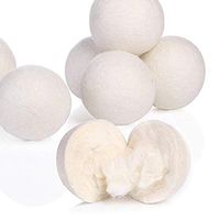 POITMAN Washing Machine Saves Drying Time Natural Reusable Laundry Wool Dryer Balls Laundry Bags