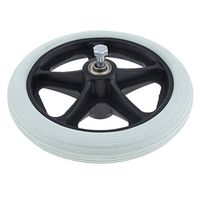 LoveinDIY Wheelchair Front Caster - Wheelchair Wheels Replacement - Heavy Duty & Anti-Slip – Bearing 5/16 inch & Whole Diameter 6 inch or 7 inch - Gray 7 inch