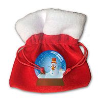 NRIEG Christmas Tree Snowball Christmas Candy Bags Santa Claus Gift Treat Sacks with Drawstring Xmas Stocking Ornaments Decor Handbag