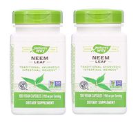 Nature's Way NEEM Leaf 950 Milligrams Traditional Ayurvedic Intestinal Remedy (100 Vegan Capsules) Pack of 2