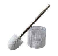 Dependable Clear Crystal Toilet Bowl Brush and Holder
