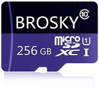 BROSKY 256GB Micro SD SDXC Memory Card High Speed Class 10 with Micro SD Adapter, Designed for Android Smart