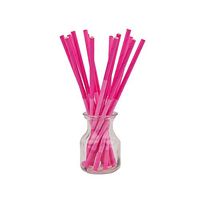 Simply Baked Paper Straw, Pink Tonal, 8" Long, Pack of 25, Colorful & Disposable