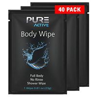 Shower Body Cleansing Wipes, Individually Wrapped Personal Hygiene Body Wipes for Women and Men, Extra Large Extra Moist to Keep Clean After Gym Travel Camping Outdoors Sports (40 Count)