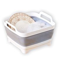 Collapsible Basin with Handles Raised Feet and Drainage Hole Holds up to 160 oz. of Water