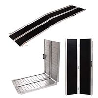 JAXPETY 10' ft Aluminum Folding Loading Wheelchair Scooter Mobility Ramp Portable Non-Slip