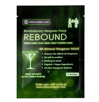 Rebound Hangover Patch 6-Day Supply Pack - Made in USA (6 Patches) - $7.99 - Organic Vegan - Sugar, Latex, Gluten Free