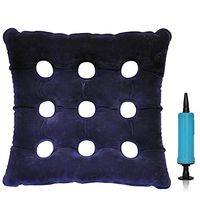 SSLW Inflatable Cushion Anti-Decubitus Cushion Breathable Home Post-Operative Wheelchair Hemorrhoids Cushion Pain Relief,Blue,45cmx45cm