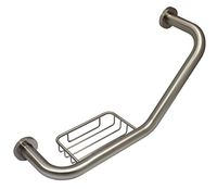 Keeney GB34211BN Reversible Traditional 18" Angled Grab Bar, Brushed Nickel, 18"
