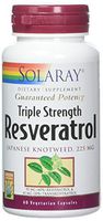 Solaray Triple Strength Resveratrol 225mg VCapsules, 60 Count