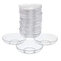 6" Clear Acrylic Low Pie Plate, Floral Flower Dish, Wedding, Party, Home and Holiday Decor, 24 Pack