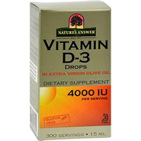 Nature's Answer Vitamin D-3 Drops - 4000 IU - 0.5 fl oz - Vital To Health and Well Being - Sugar Free