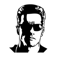 Leon Online Box Terminator Hero - Movie Decal [12cm Black] Vinyl Sticker for Car, Bike, iPad, Laptop, MacBook, Helmet