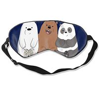 Cool We Bare Bears Eye Mask Pillow for Eyes Soft Adjustable Strap, Sleep Mask, Fully Customizable, Adjustable Elastic Band