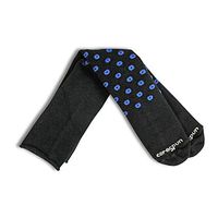 Core-Spun Patterned Child AFO Socks by SmartKnit- Cheery AFO - Black/Royal Blue - Child Regular