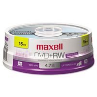 Maxell 4x DVD+RW Media - 4.7GB - 15 Pack