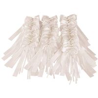 TOYANDONA 100pcs Decorative Ribbon Bow Ribbon Wedding Car Decor Bow Ribbon for Wedding Party Gathering (Beige)