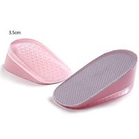 XGXQBS Silicone Height Increase Insole, Gel Heel Shoe Lift Inserts Achilles Tendon Cushion for Men and Women Heel Cushion Inserts-Pink 3.5cm