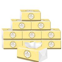 10 Packs Paper Towels, Multifold Premium 3-Ply Soft Toilet Paper, White Household Napkin Hand Paper Towels, Soft & Strong Kitchen Bath Toilet Tissue