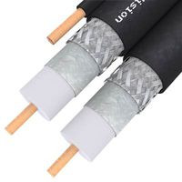 Perfect Vision RG-6 Coax Cable w/Gnd has Dual 18 Gauge Solid Copper Center Conductors and 17 Gauge CCS Ground Wire, Black UV Resistant PVC Jacket, for Outdoor Use, 500' Reel (PVCX6B) 