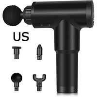 Massage Gun Cordless Rechargeable Deep Tissue Massager Portable Massage Device Massage Body with 4 Massage Head (Black)