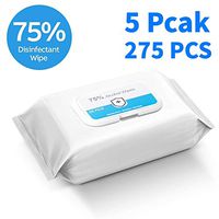 Disinfection Wipes Detergent Wipes，（5 Packs，275 PCS）75% Solvent Content Clean Wipes - Wipes delivery time is 15 Working Days.