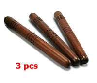 MATAS 3 Pcs Thai Foot Massage Wooden Reflexology Health Stick Tool Small Wooden Stick Therapy Reflexology Traditional Tool Hand Head Foot Face Body Red Wood Pain Relief Travel Home 13 cm