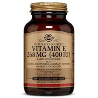 Vitamin E 268 MG (400 IU) Vegetarian Softgels (d-Alpha Tocopherol & Mixed Tocopherols) - 100 Count
