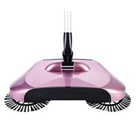 Kerocy New Automatic Hand Push Sweeper Broom Household Cleaning Without Electricity Mop (rose gold)
