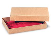 Pack of 100, 10 x 7 x 1.5" Kraft Apparel 2 Piece Pop Up Box Great for Shirts, Sweaters, Robes, Jackets, Baby Clothes, Towels & Scarves