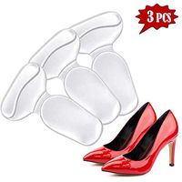 TraGoods Heel Grips, FOCONEE High Heel Cushion Silicone Shoe Pads for Too Big Shoes Anti-Slip Heel Grips Inserts Liners Foot Insoles for Women, Back of Heel Protector - 3 Pairs