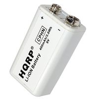 HQRP 9V 400mAh LI-ION 9-Volt Rechargeable Paintball/Radio Control Toys/Metal Detector/High Capacity Industrial Battery Plus Coaster