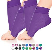 Go2 Plantar Fasciitis Socks|Best Ankle Compression Brace 22-25 mmHg|Arch Support Joint Heel Pain Relief|Foot Sleeves for Women and Men Reduce Swelling|Relieve Achilles Tendonitis(2p Solid Purple, Med)