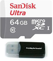 SanDisk Micro SDXC Ultra MicroSD TF Flash Memory Card 64GB 64G Class 10 works with Motorola DROID Turbo 2 Phone with Everything But Stromboli Memory Card Reader