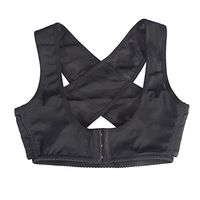 Huakii 2Color 4Size Elastic Posture Corrector Brace Shoulder Support Adjustable Back Correction Belt for Women Above 15 Years Old(M-Black)