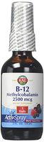 KAL B12 Methylcobalamin ActivSpray 2500mcg, Berry Flavor | Healthy Energy, Nerve, Red Blood Cell Support, 2 oz, 80 Serv.
