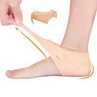 Heel Pain Gel Pads, (1 Pairs) Plantar Fasciitis Silicone Gel Heel Protectors Shock Absorption Heel Sleeves Great for Heel Pain, Heal Dry Cracked Heels, Achilles Tendinitis