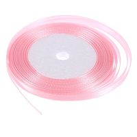 BESTOYARD 25 Yard Polyester Silk Ribbon Gift Wrapping Ribbon Roll Wedding Party DIY Sewing Crafts Floral Wedding Decor (Light Pink)