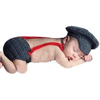 Newborn Baby Girl/Boy Crochet Knit Costume Photo Photography Prop Hats Outfits (Pilot)
