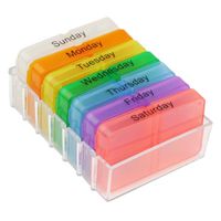 7 Day Tablet Pill Boxes Holder Weekly Medicine Storage Organizer Container Case