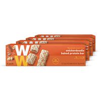 WW Snickerdoodle Baked Protein Bar - Cinnamon & Brown Sugar High Protein Snack Bar, 3 SmartPoints - 4 Boxes (24 Count Total) - Weight Watchers Reimagined