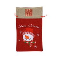 VAbBUQBWUQ Corgi Pizza Santa Clause Drawstring Candy Goody Toy Gift Stocking Bag Holiday Wrapping Party Favors Presents Decorations