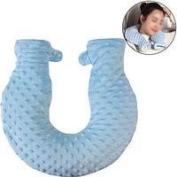 WINGOFFLY 1.5L U-Shaped Neck PVC Odour Free Hot Water Bag with Flannel Cover(Blue)