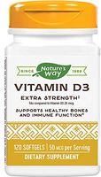 Nature's Way Premium Quality Vitamin D3, 50 mcg per serving, for Bones & Immunity, 120 Count
