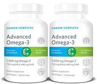 Cooper Complete - Advanced Omega 3 - Fish Oil Supplement, Concentrated EPA + DHA Omega-3 Fatty Acids 1400 mg - 60 Day Supply …